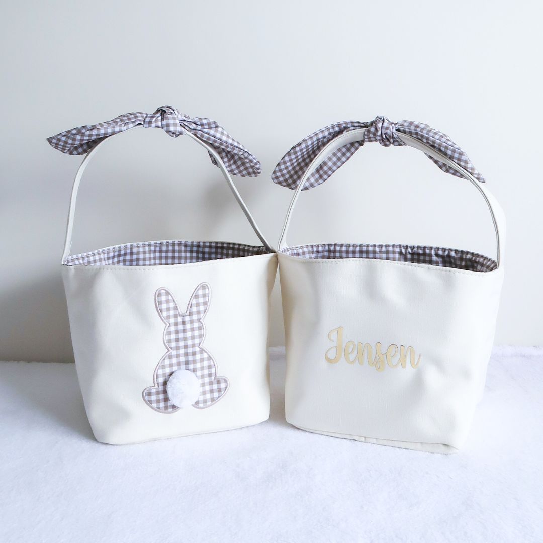 Personalised Easter Bunny Basket - Brown