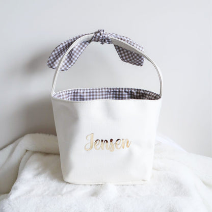 Personalised Easter Bunny Basket - Brown