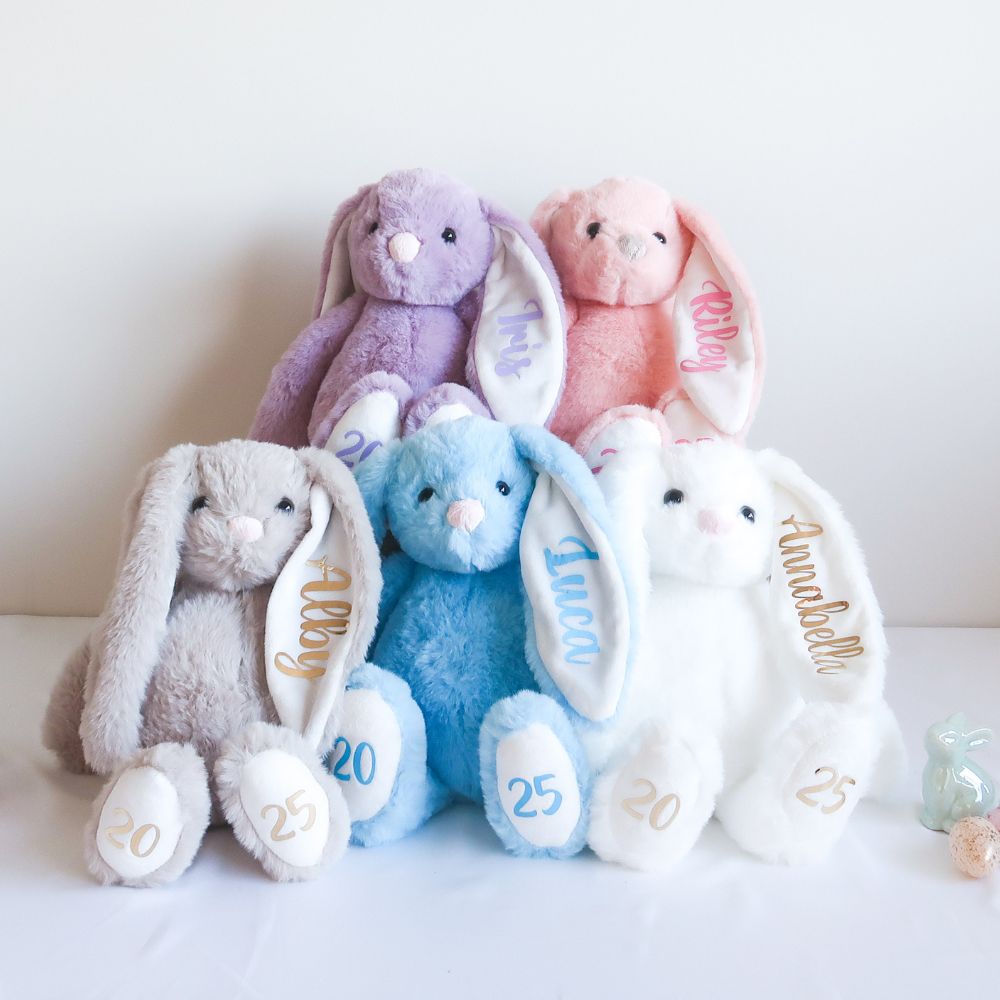 Personalised Plush Bunny - Blue