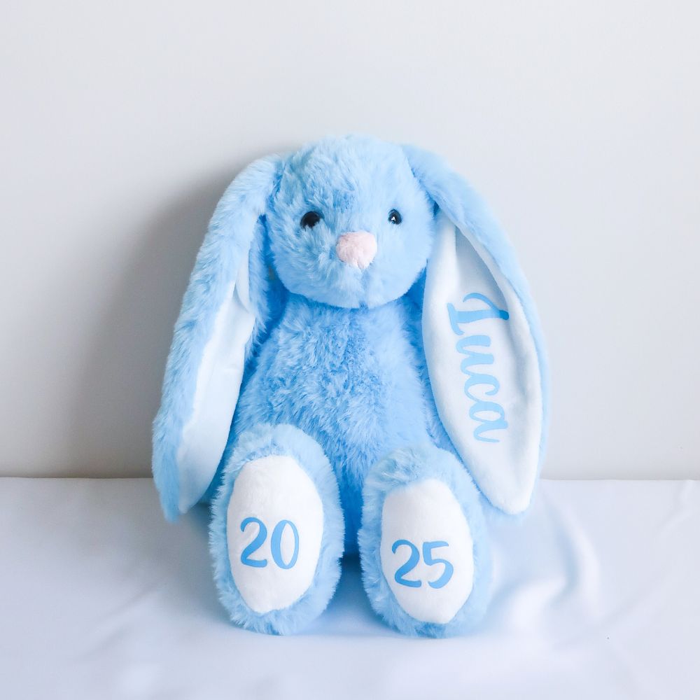 Personalised Plush Bunny - Blue