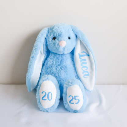 Personalised Plush Bunny - Blue