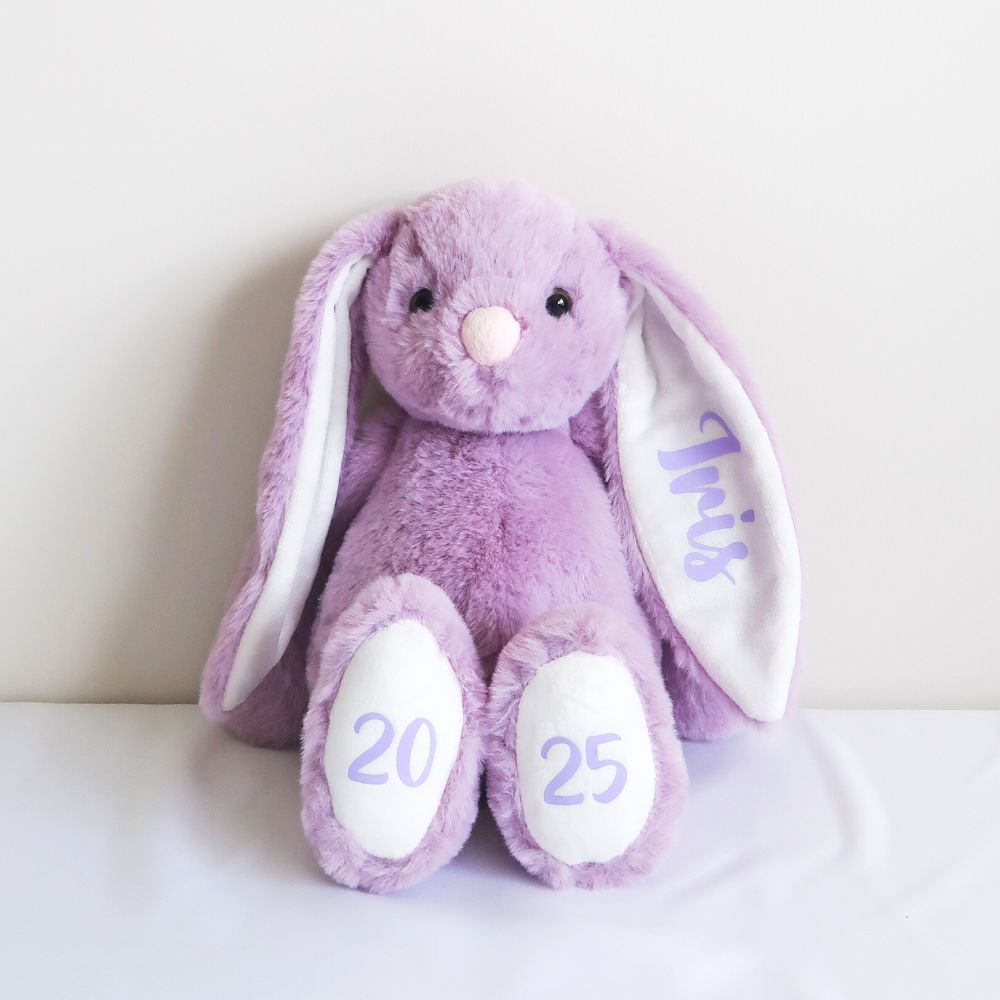 Personalised Plush Bunny - Lilac