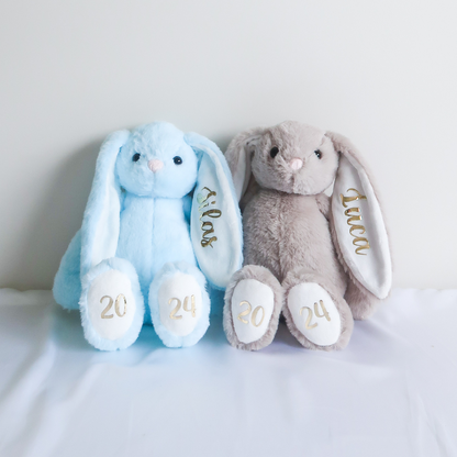 Personalised Plush Bunny (Grey)