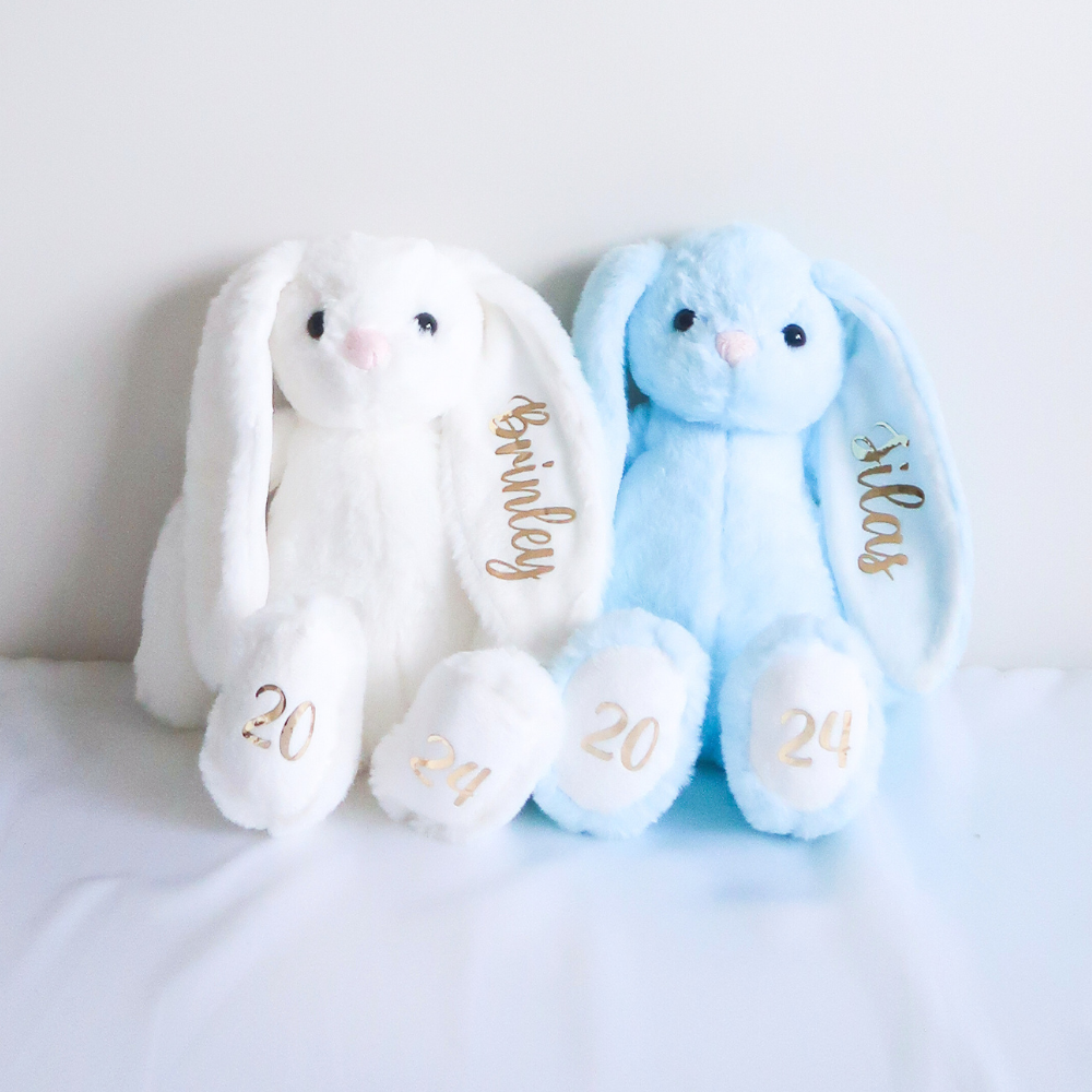 Personalised Plush Bunny (White)