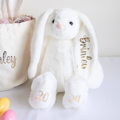 Personalised Plush Bunny (White)