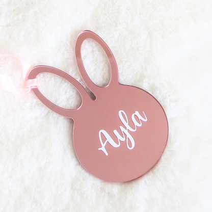 Personalised Bunny Ornament - Rose Gold