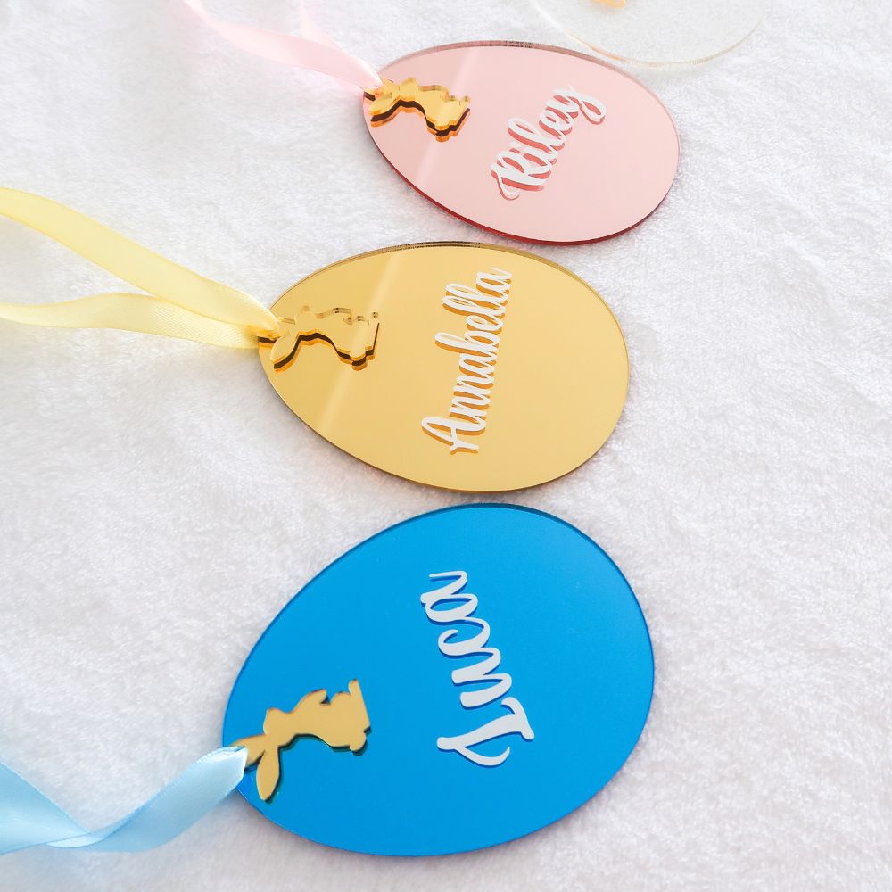 Personalised Easter Egg Ornament - Blue