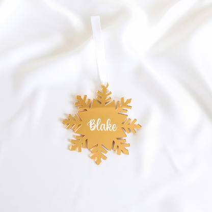 Luxe Snowflake Christmas Bauble - Gold