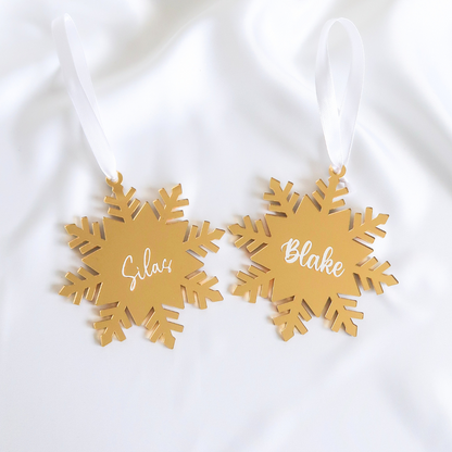 Luxe Snowflake Christmas Bauble - Gold