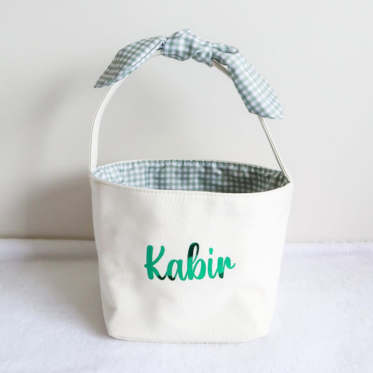 Personalised Easter Bunny Basket - Green