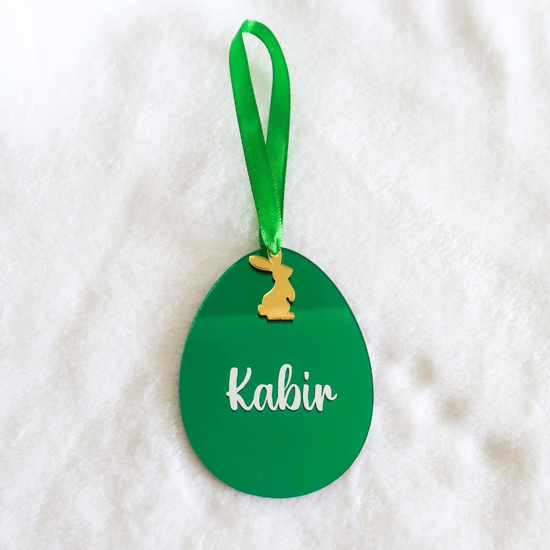 Personalised Easter Egg Ornament - Green