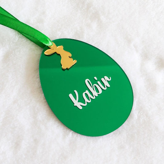 Personalised Easter Egg Ornament - Green