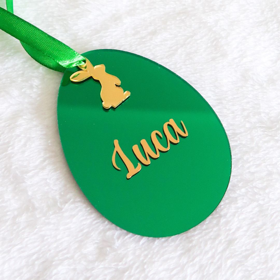 Personalised Easter Egg Ornament - Green