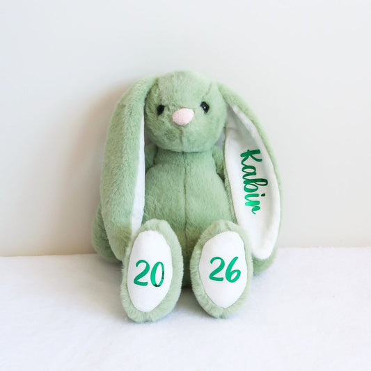Personalised Plush Bunny - Green