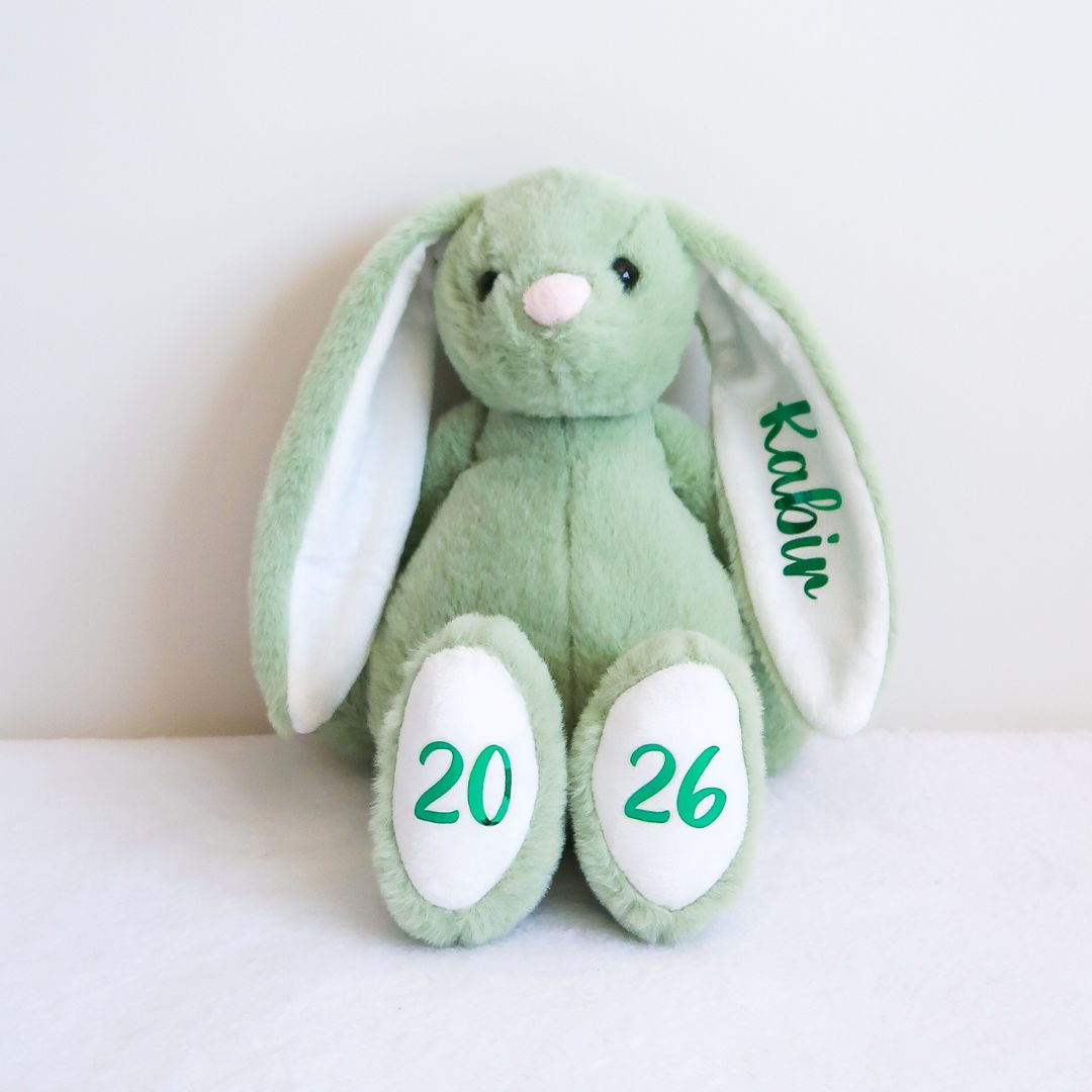 Personalised Plush Bunny - Green