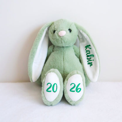 Personalised Plush Bunny - Green