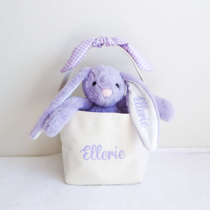 Personalised Easter Bunny Basket - Lilac