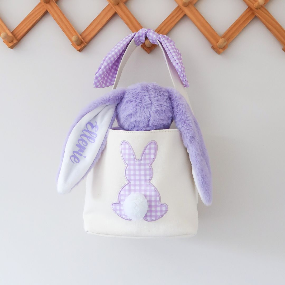 Personalised Easter Bunny Basket - Lilac