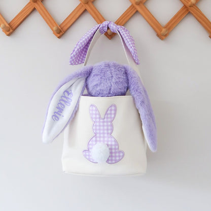 Personalised Easter Bunny Basket - Lilac