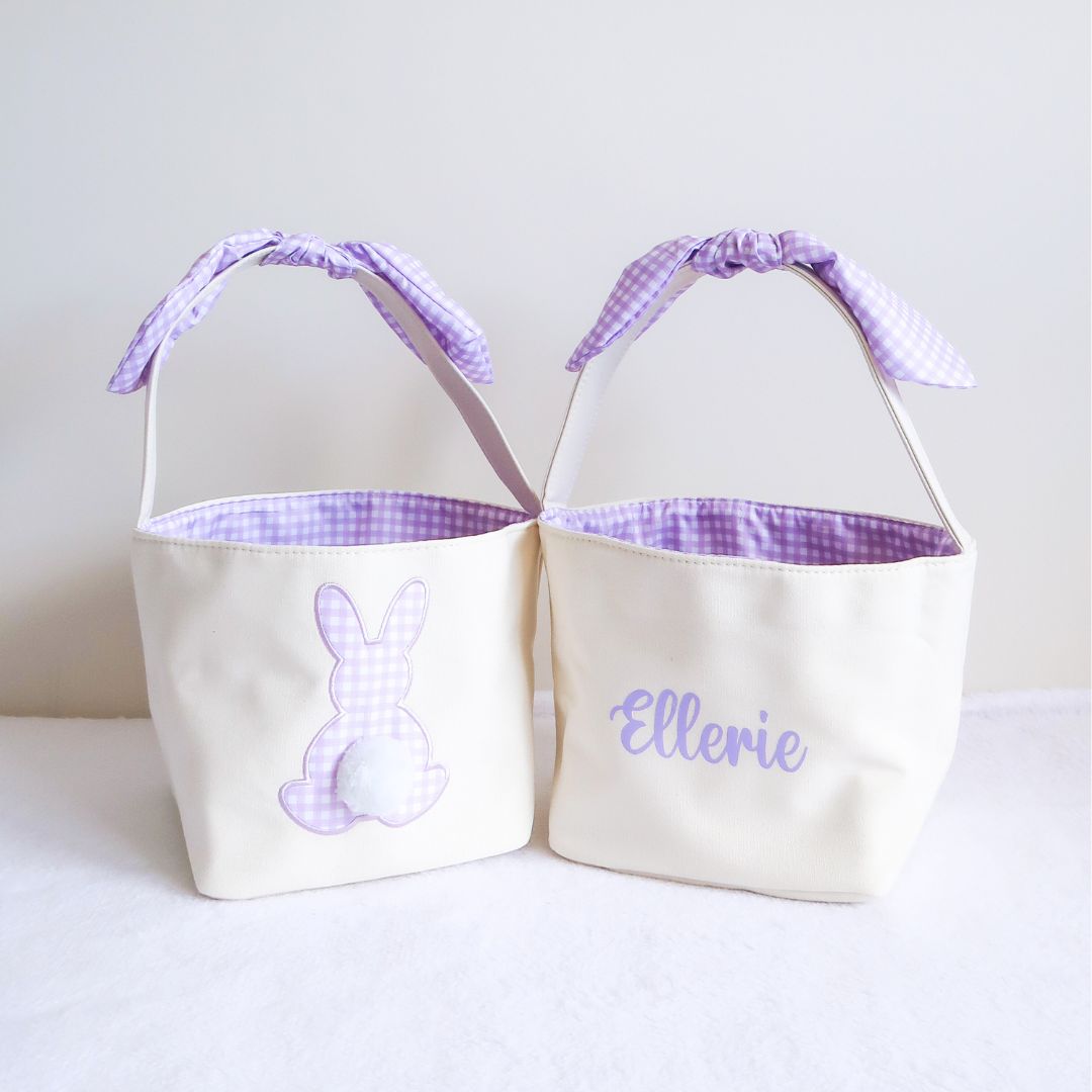 Personalised Easter Bunny Basket - Lilac