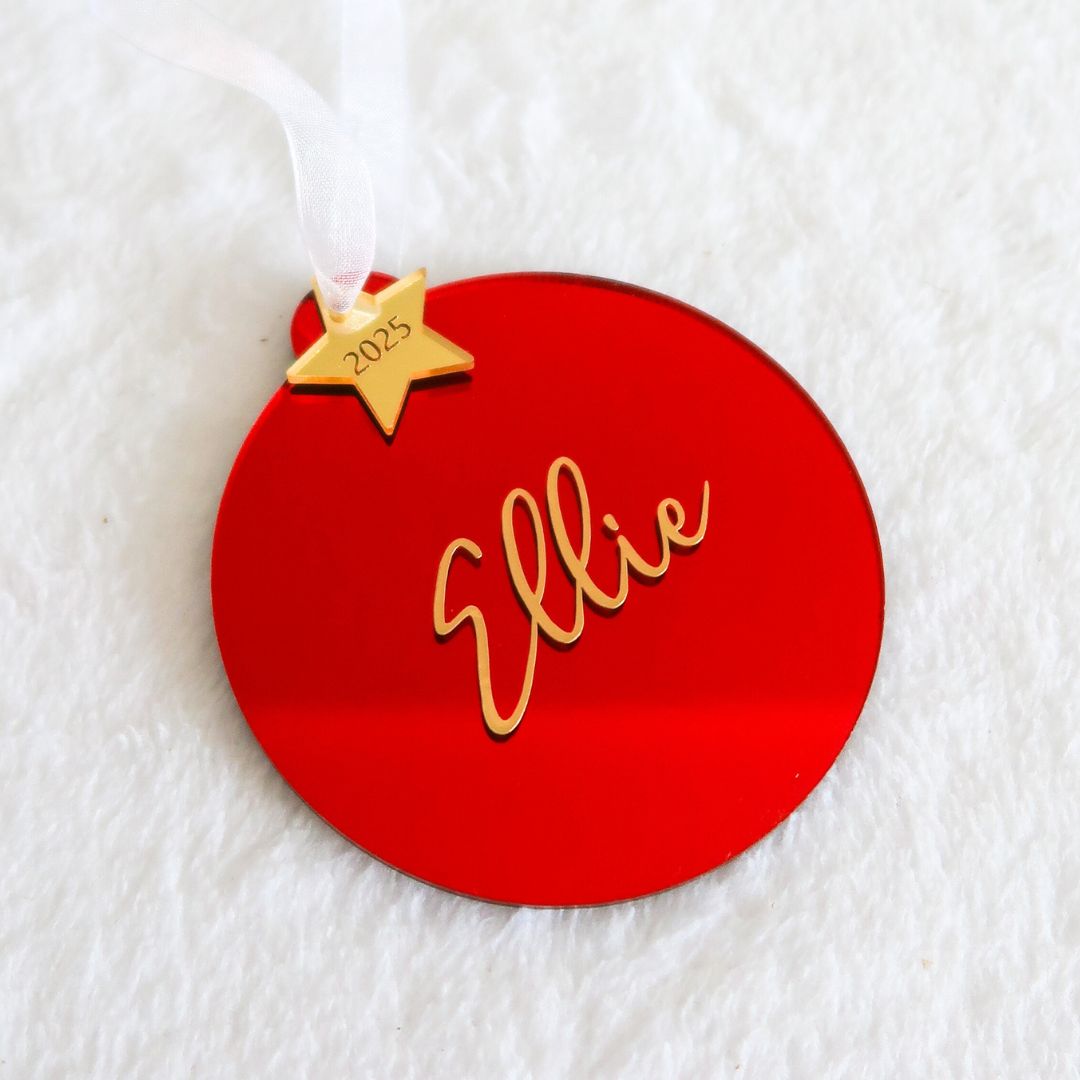 2025 Christmas Luxe Bauble - Red
