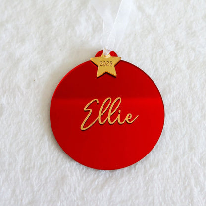 2025 Christmas Luxe Bauble - Red