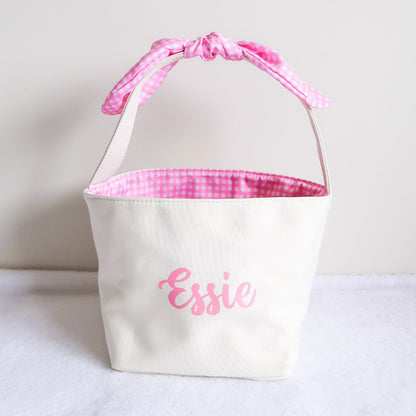 Personalised Easter Bunny Basket - Pink