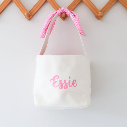 Personalised Easter Bunny Basket - Pink