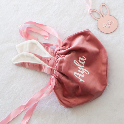 Velvet Easter Bunny Bag (Pink)