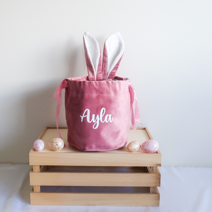 Velvet Easter Bunny Bag (Pink)