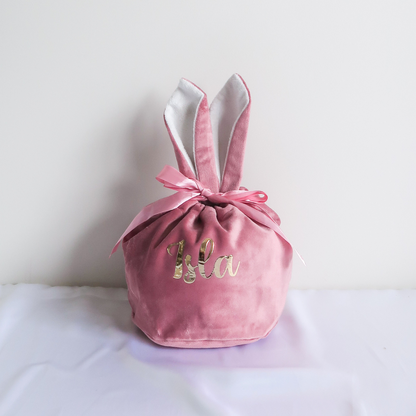 Velvet Easter Bunny Bag (Pink)