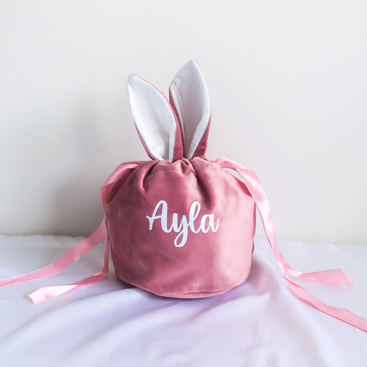 Velvet Easter Bunny Bag (Pink)