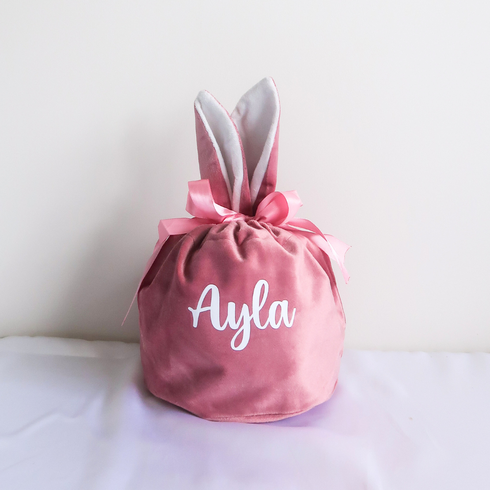 Velvet Easter Bunny Bag (Pink)