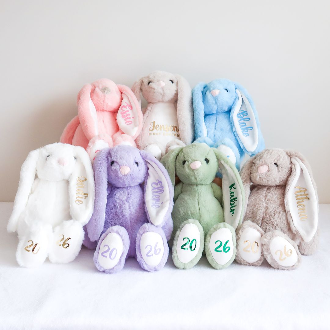 Personalised Plush Bunny - White