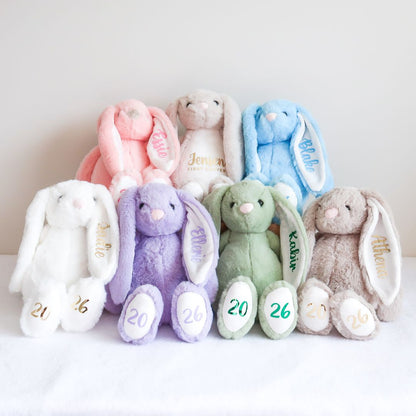 Personalised Plush Bunny - White