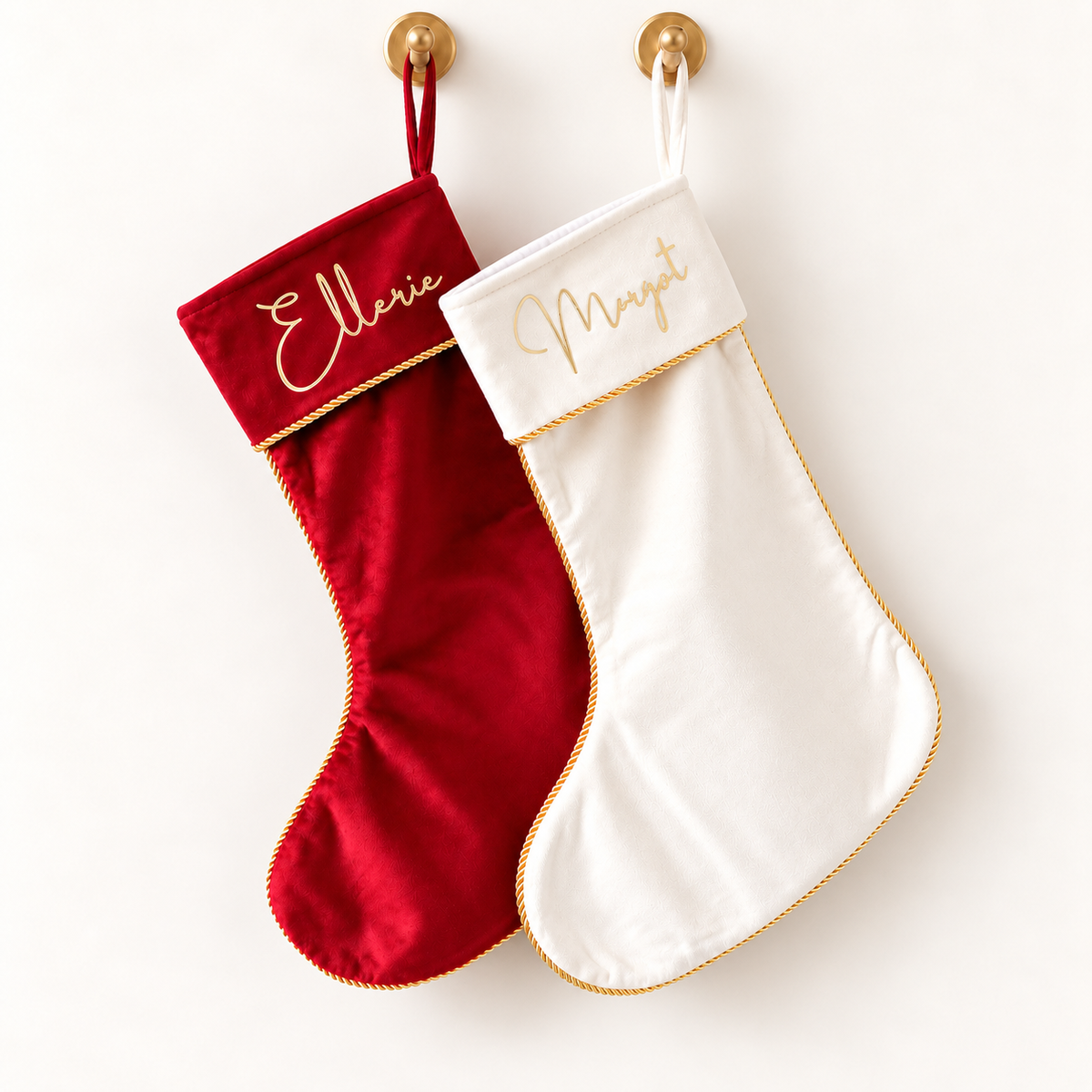 Luxe Velvet Christmas Stocking – Ruby Red