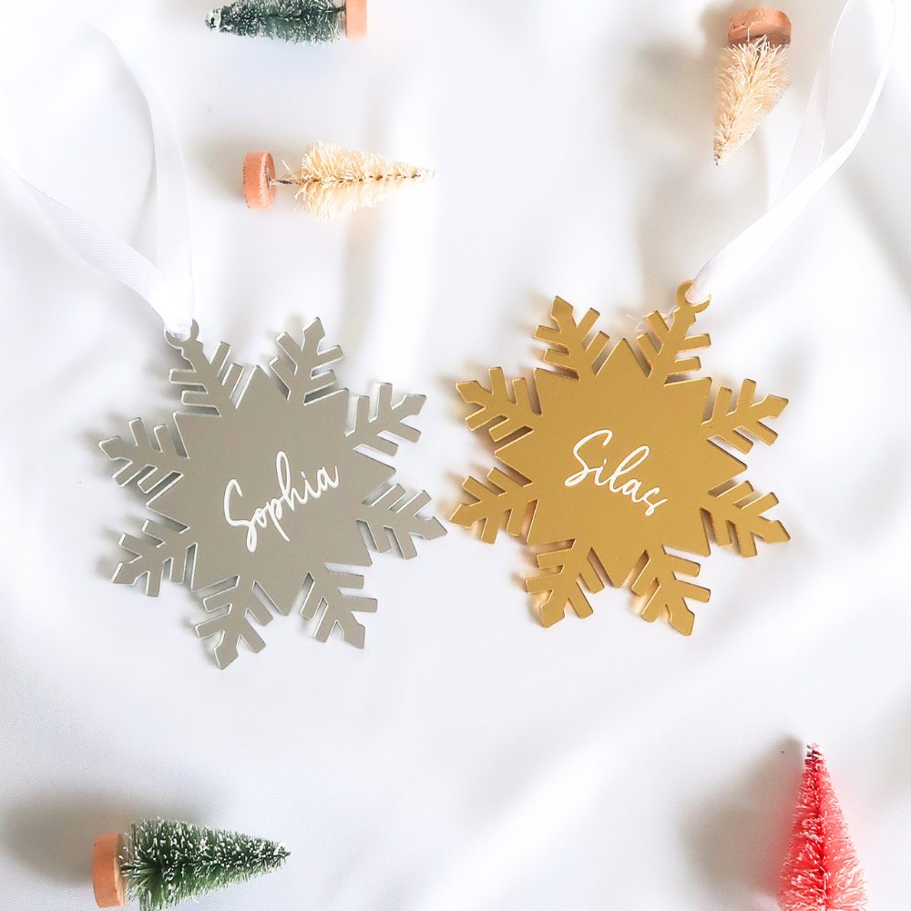 Luxe Snowflake Christmas Bauble - Gold