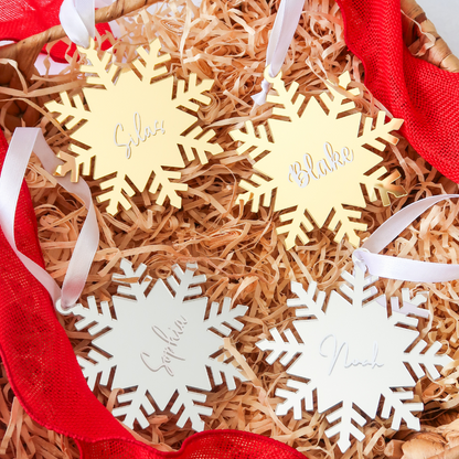 Luxe Snowflake Christmas Bauble - Gold