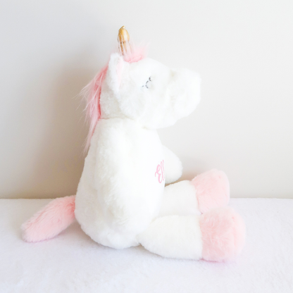 Personalised Unicorn Plush - White