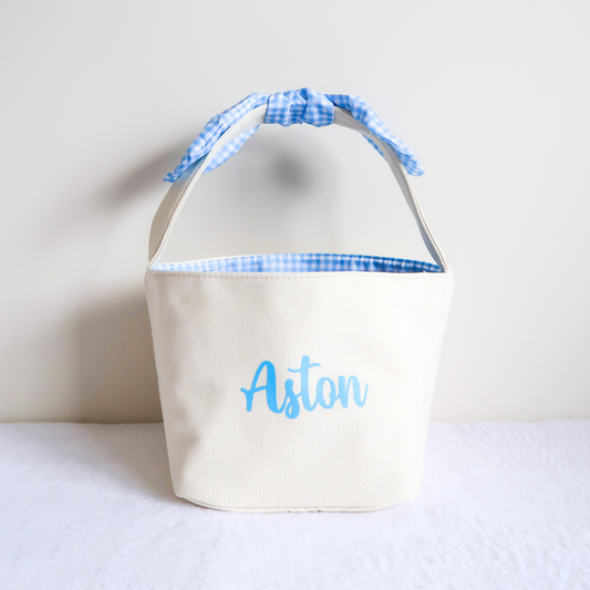 Personalised Easter Bunny Basket - Blue