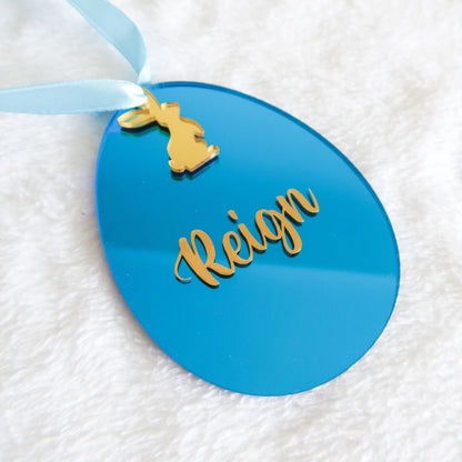 Personalised Easter Egg Ornament - Blue