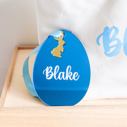 Personalised Easter Egg Ornament - Blue