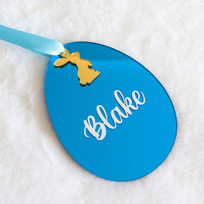 Personalised Easter Egg Ornament - Blue