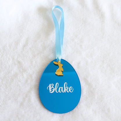 Personalised Easter Egg Ornament - Blue