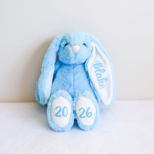 Personalised Plush Bunny - Blue