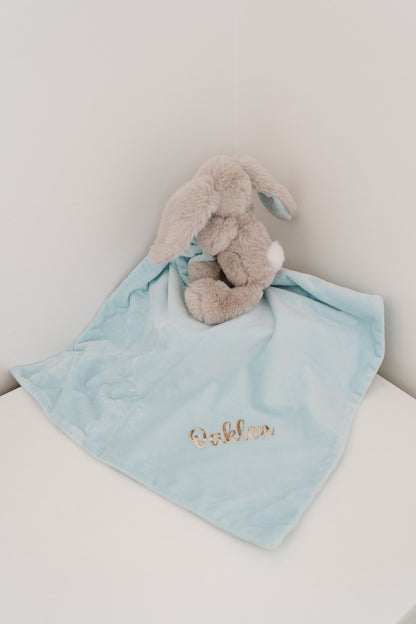 Personalised Bunny Comforter - Blue