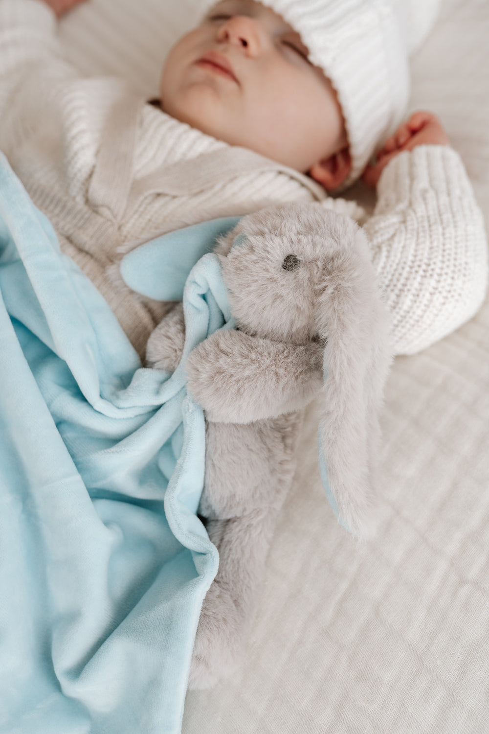 Personalised Bunny Comforter - Blue
