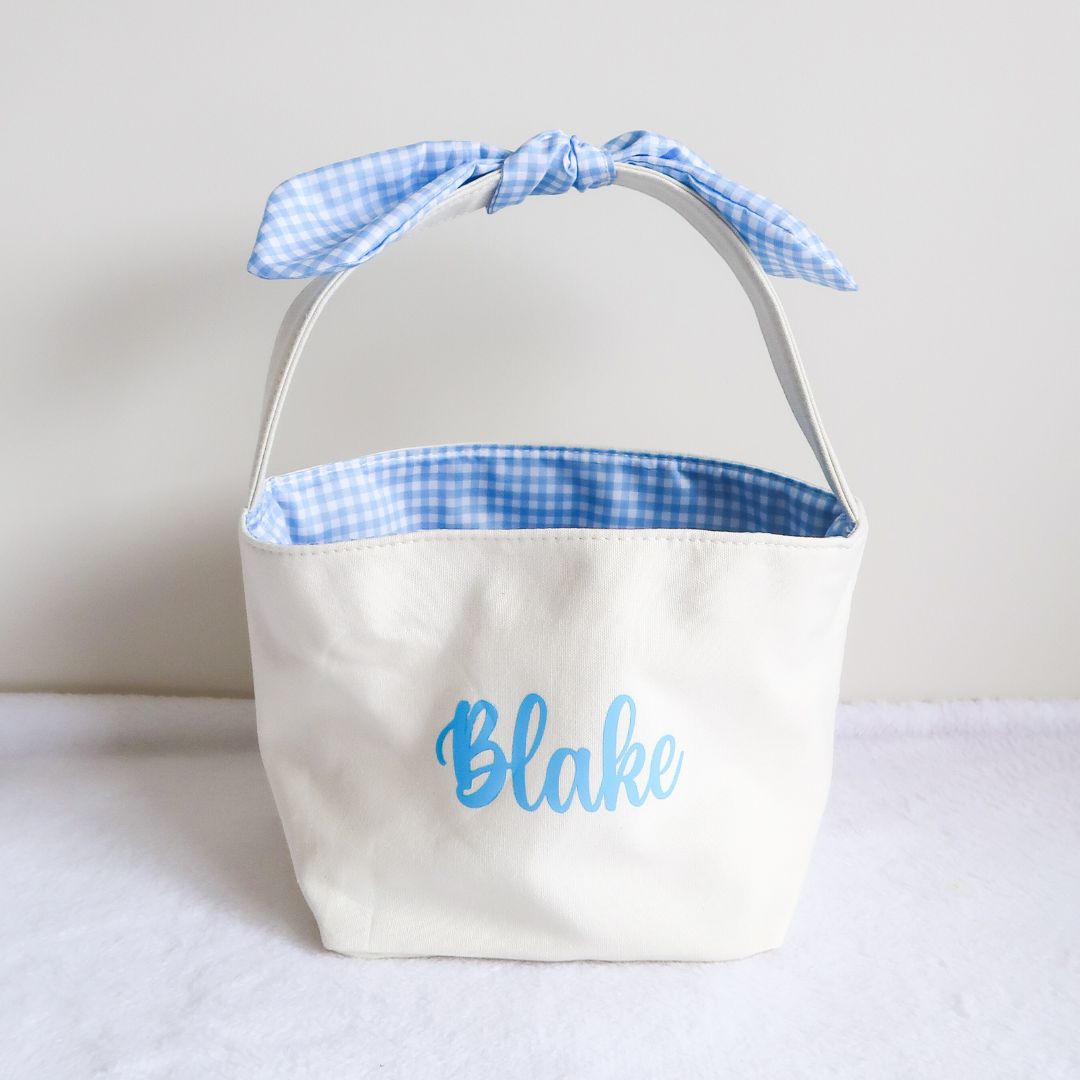 Personalised Easter Bunny Basket - Blue
