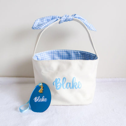 Personalised Easter Bunny Basket - Blue