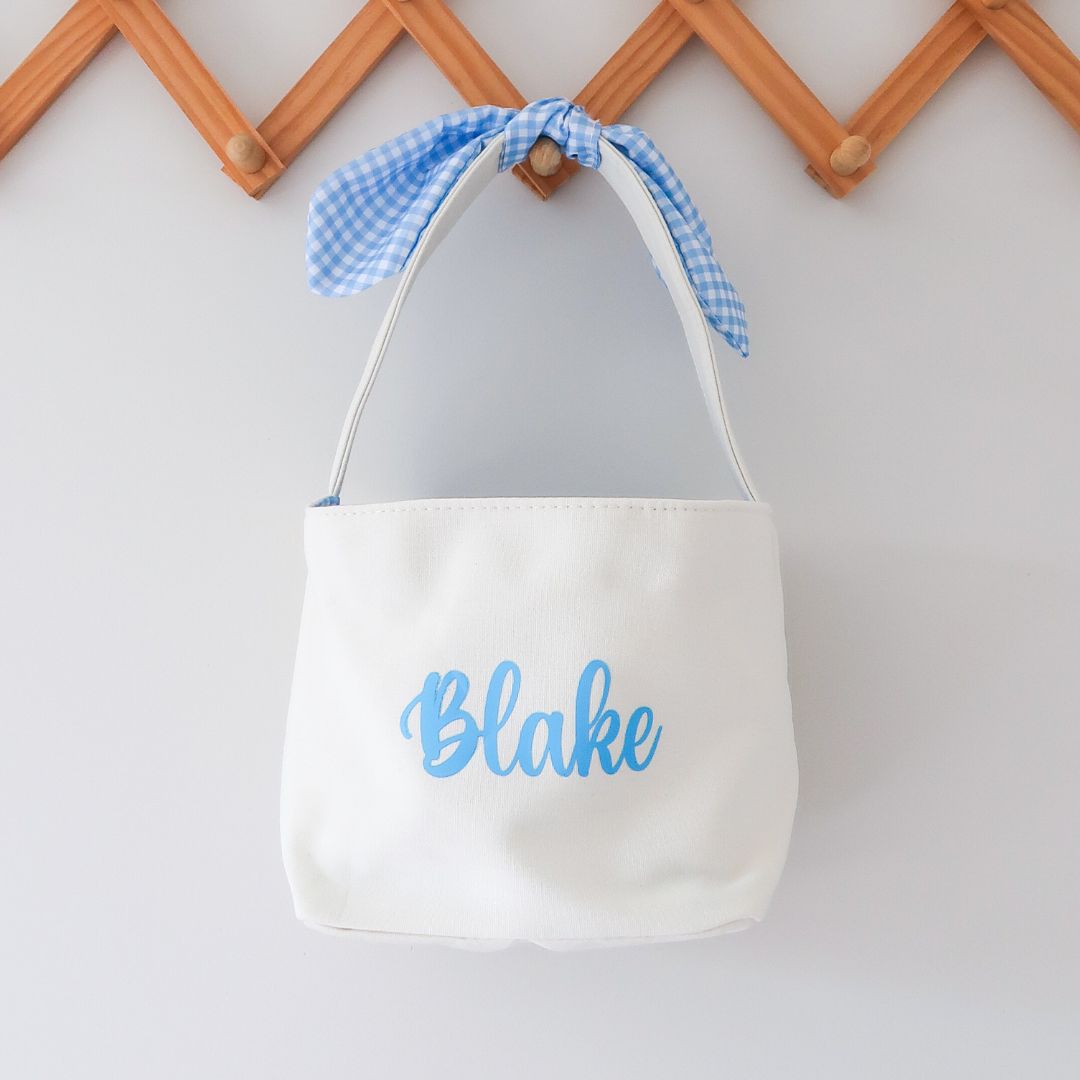 Personalised Easter Bunny Basket - Blue